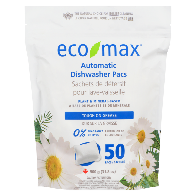 Plant & Mineral-Based Automatic Dishwasher Detergent Tabs, Fragrance-Free, 50-pk C8382