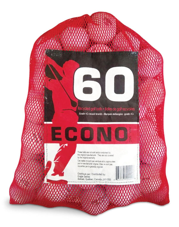 Mixed Recycled Golf Balls, Grade C, 60-pk F8075