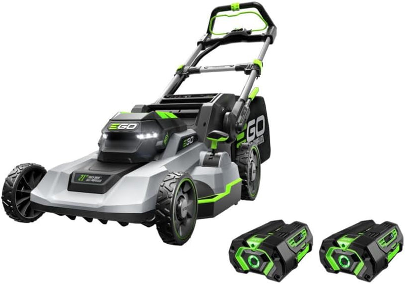 Power 21-Inch 56V Self-Propelled Cordless Lawn Mower with 2x 4.0Ah Batteries & Rapid Charger, Black I9876
