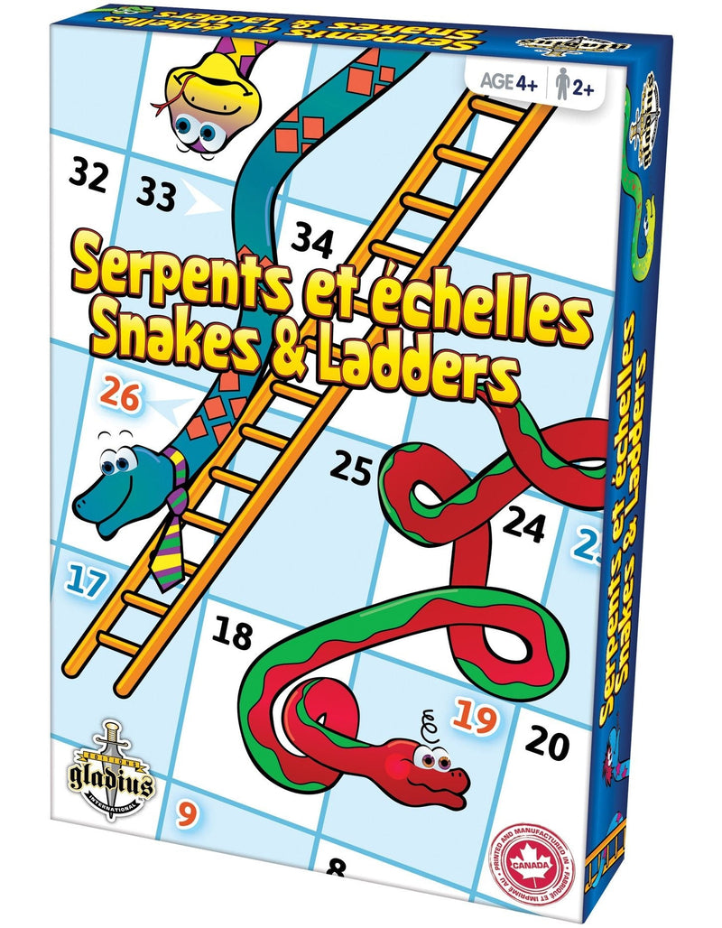 Snakes & Ladders Classic Family Board Game Set, Ages 4+ Q3866