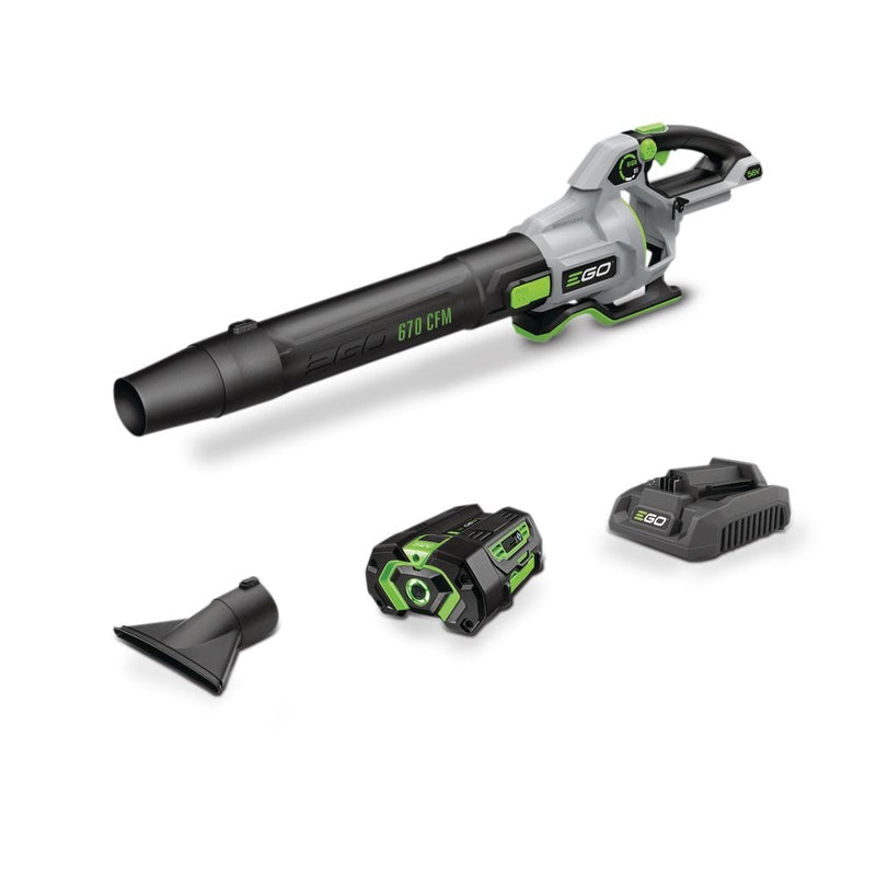 56V Brushless Cordless 670 CFM Leaf Blower, Includes (1) 4.0Ah Battery and (1) 320W Charger, LB6703 U2543
