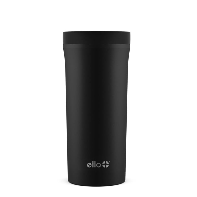 Arabica Vacuum Insulated Stainless Steel Travel Mug, 14-oz, Black, with Leakproof Slider Lid M8863
