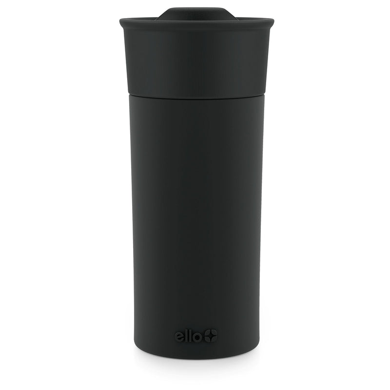 Ogden Ceramic Travel Mug, 16-oz, Black, with Silicone Insulated Sleeve S7169