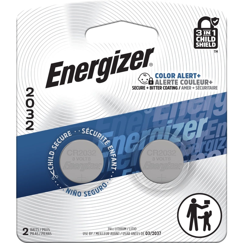 2-pk CR2032 3V / 3 Volt Lithium Coin Cell Batteries, Long Lasting E0009