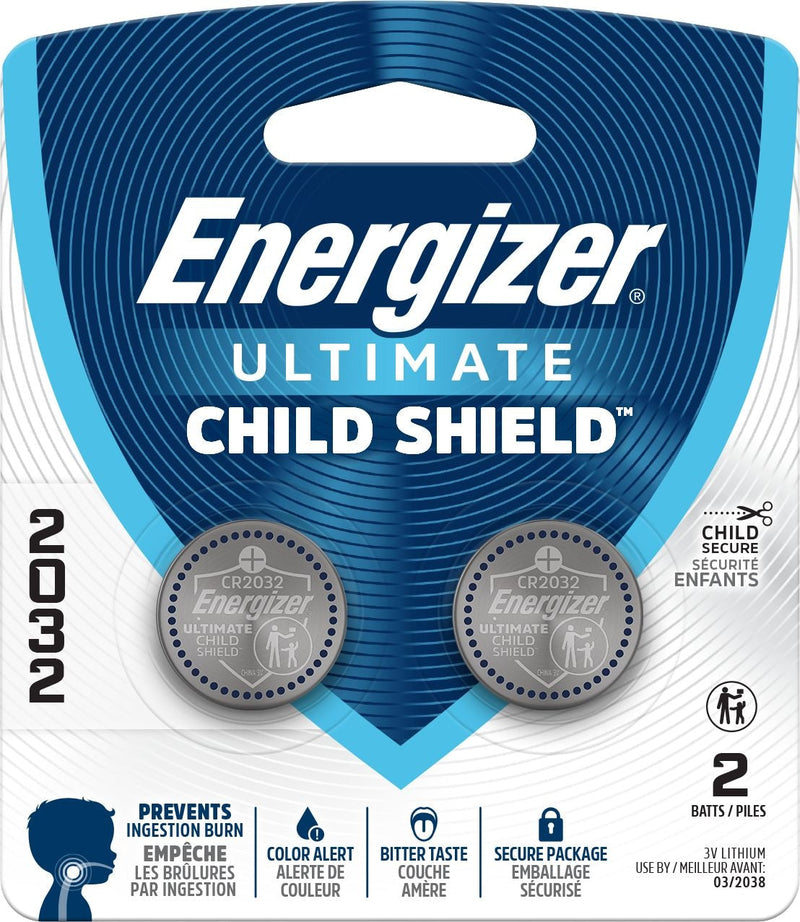 2032 Child Shield Lithium Battery, 2-Pack Z7644