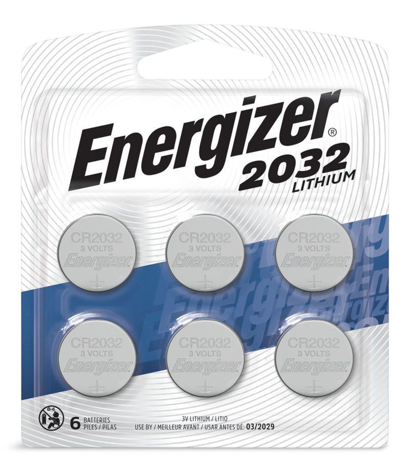 6-pk CR2032 3V / 3 Volt Lithium Coin Cell Batteries, Long Lasting Q4538