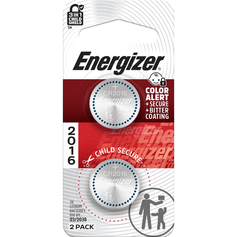 CR2016 3V / 3 Volt Lithium Coin Cell Batteries for Watches & Electronics, 2-pk A764