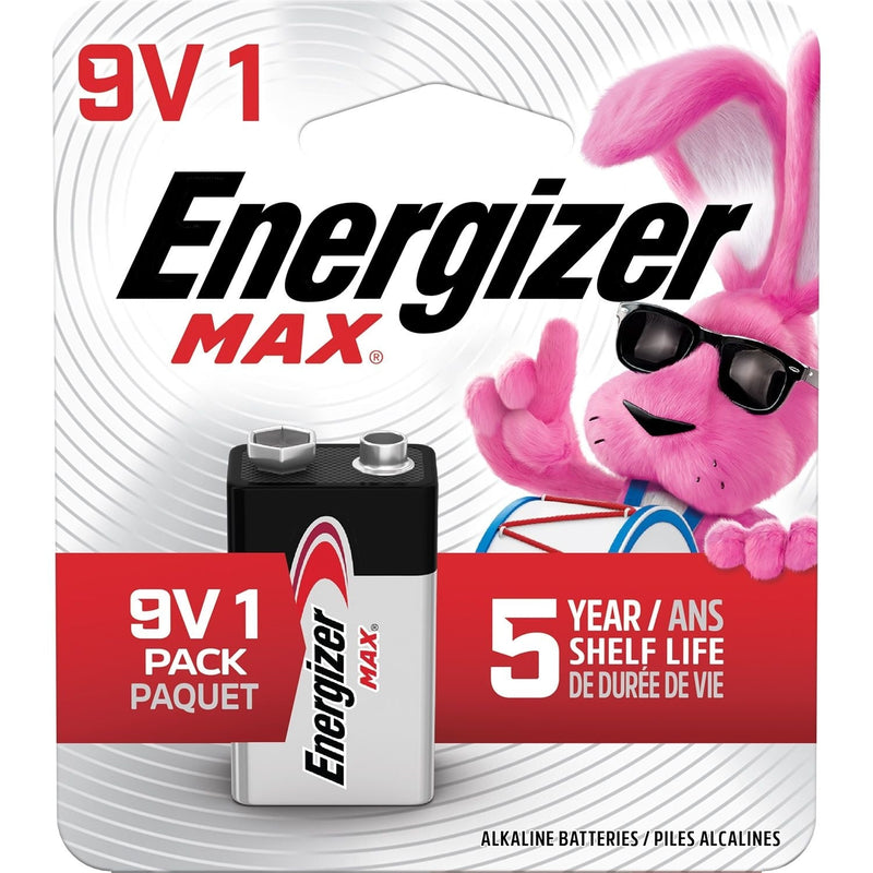 Max 1-pk 9V / 9 Volt Alkaline Battery, Long Lasting, All Purpose V2751