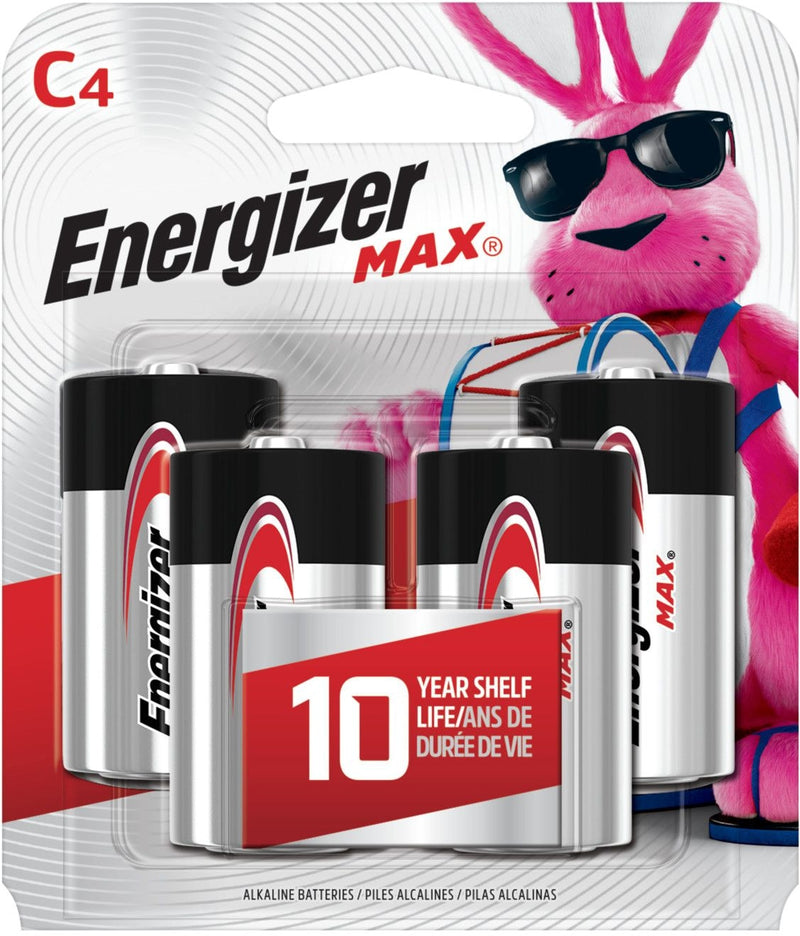 Max4-pk C Alkaline Batteries, Long Lasting, All Purpose G6404