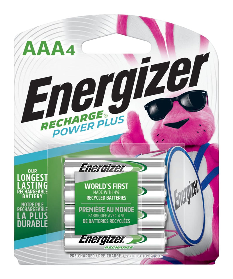 NH12BP-4 AAA 800mAh NiMH Rechargeable Batteries, Pre-Charged, All Purpose, 4-pk K3627