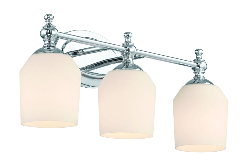 3 Light Vanity Light with Etched Shades N7821