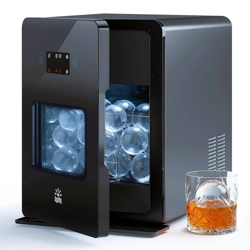 Clear Ice Ball Maker 2" 4 Spheres 144/Day LCD Self-Cleaning E6882