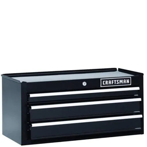 26 Inch 3-drawer Heavy-duty Ball Bearing Middle Chest Black C9901