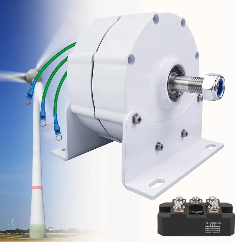 12000W Low RPM Permanent Magnet Generator 12V 24V 48V 120V 220V, Free Energy Gearless Permanent Magnet Generator Motor DIY for Wind Turbine Water Turbine,12V Y0734