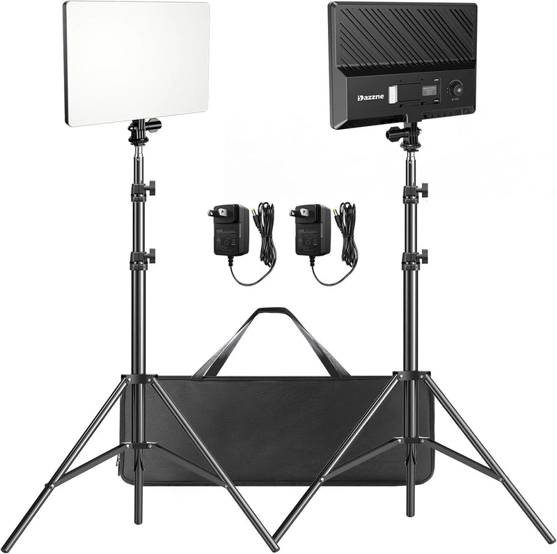 D50 LED Video Light Panel Lights 15.4", 2 Packs 45W 3000K-8000K Bi-Color Dimmable Photography Lighting, CRI 96 Videography Lighting for Video Shooting/Gaming/Live Stream/Studio/Film Q2839