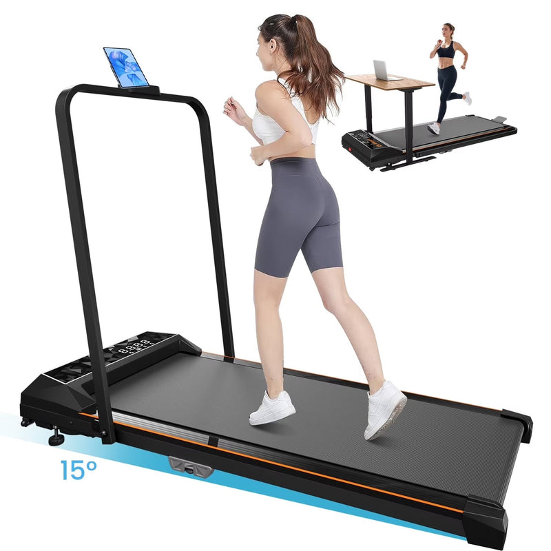 CoolHut Walking Pad, Under Desk Treadmill, 4-in-1 Home/Office Treadmill, Compact and Portable Foldable Treadmill, No Installation, Low Noise, LED... S4727