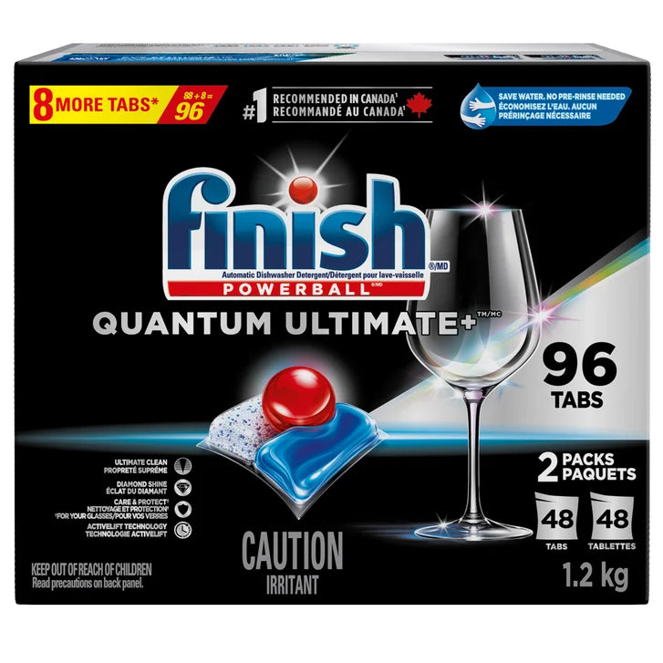 Quantum Ultimate+ Dishwasher Detergent, 96 Tablets J3803