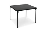 34-in x 34-in Portable Vinyl Top Metal Folding Card Game/Activity Table, Black