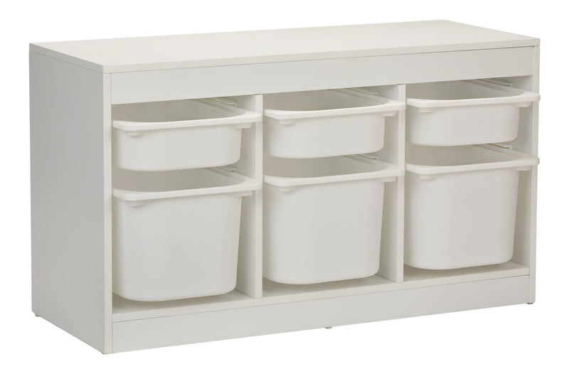 6-Bin Stackable Pull Out Organizer, White L5601