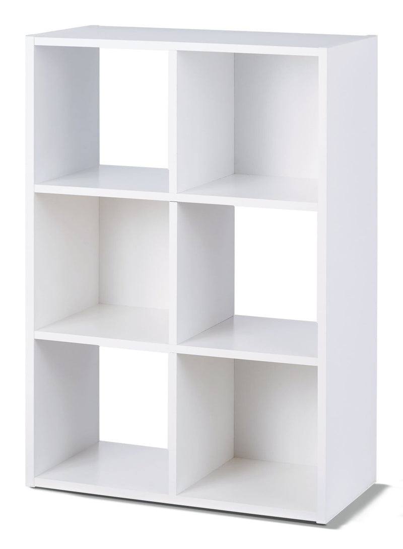 6-Cube Storage Organizer, Bookcase/Bookshelf, White H6627