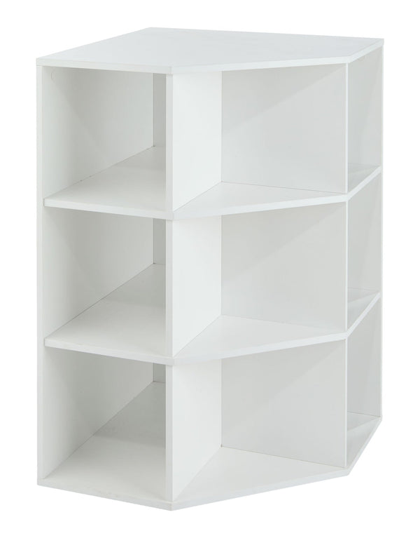 9-Cube Corner Unit Open Shelf Organizer, White O6400