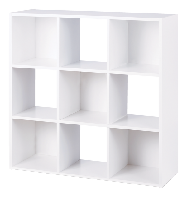 9-Cube Storage Organizer, Bookcase/Bookshelf, White C1219