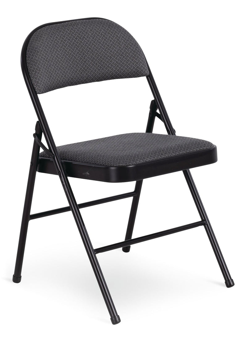 Fabric Folding/Compact Chair, Grey Fabric & Black Frame X2432