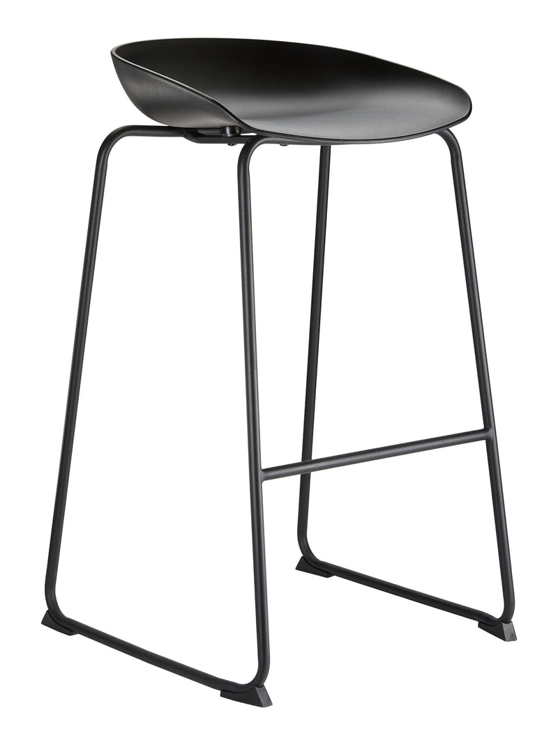 Modern Elevated Counter Stool with Footrest, Black M1241