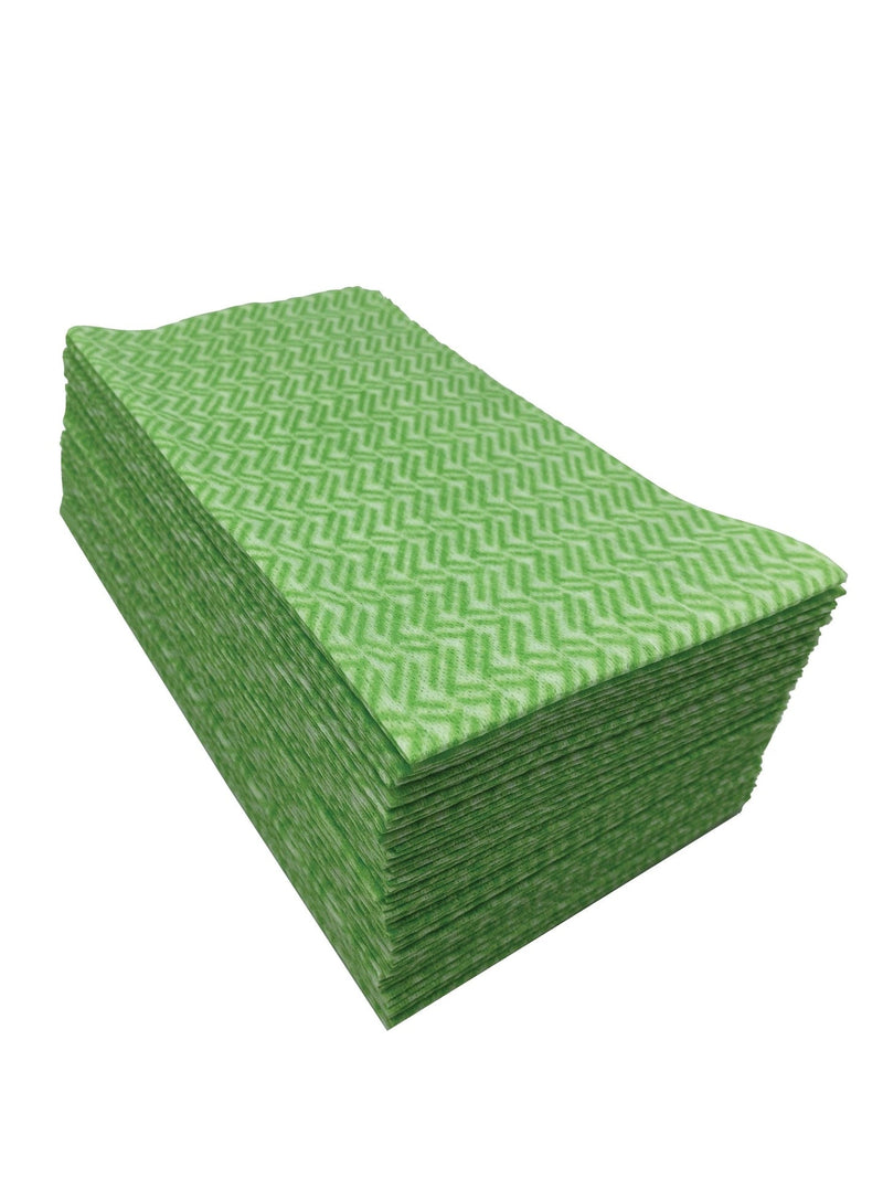 All-Purpose Machine Washable Cleaning Cloths, Green, 60-pk I9256