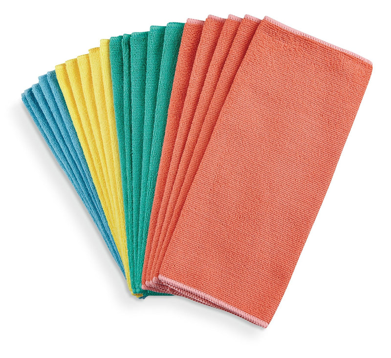 All-Purpose Machine Washable Microfibre Cloths, Assorted Colours, 20-pk A0432