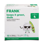 Extra-Small Organic Compostable Food Waste Bags, 100-pk, Clear, 10-L