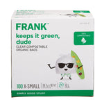 Extra-Small Organic Compostable Food Waste Bags, 100-pk, Clear, 10-L