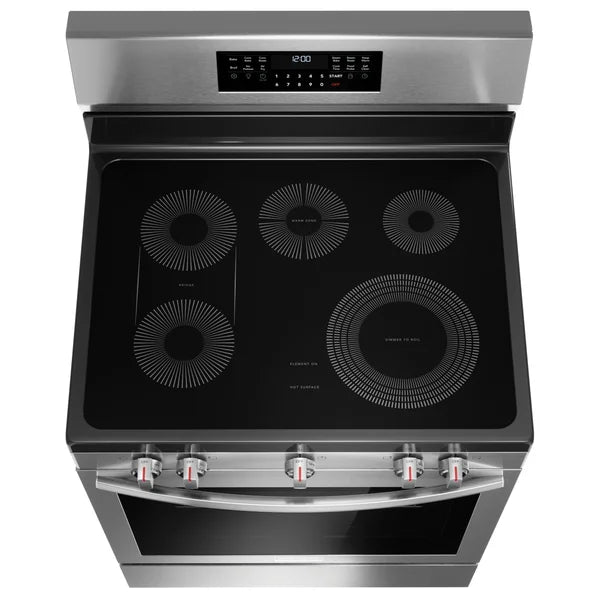 Gallery 30 in 5.3 cu ft. Stainless Steel Electric 5-Burner Range with Total Convection D0832