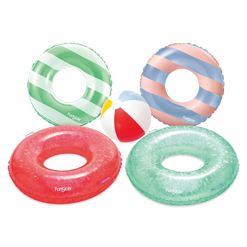 Inflatable Pool Float Fun Tube Party Pack, 5-pcs, Ages 14+ O0270