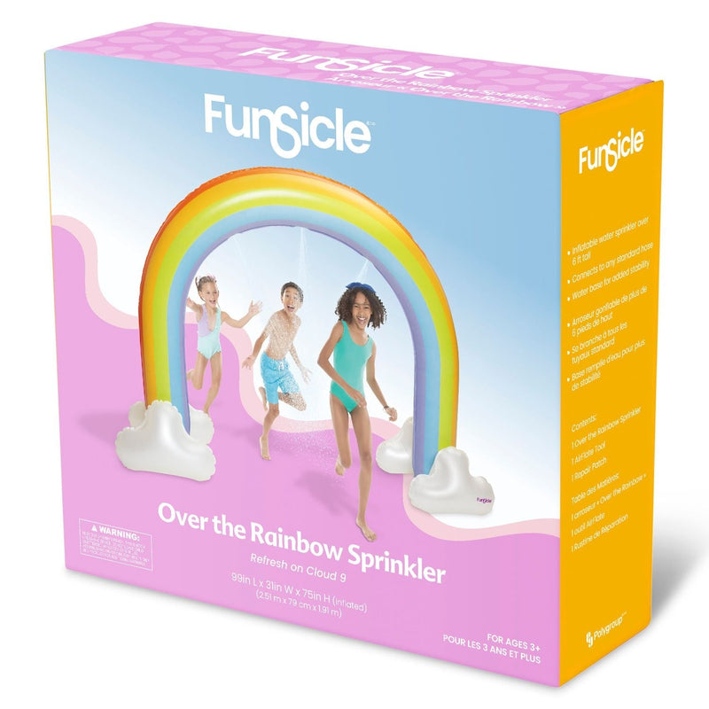 Over the Rainbow Giant Inflatable Outdoor Sprinkler with Built-In Water Sprayers R3807