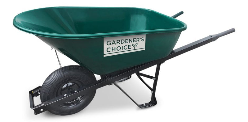 1-Wheel Homeowner Poly Tray Wheelbarrow with Steel Handles, 6-cu-ft F5540