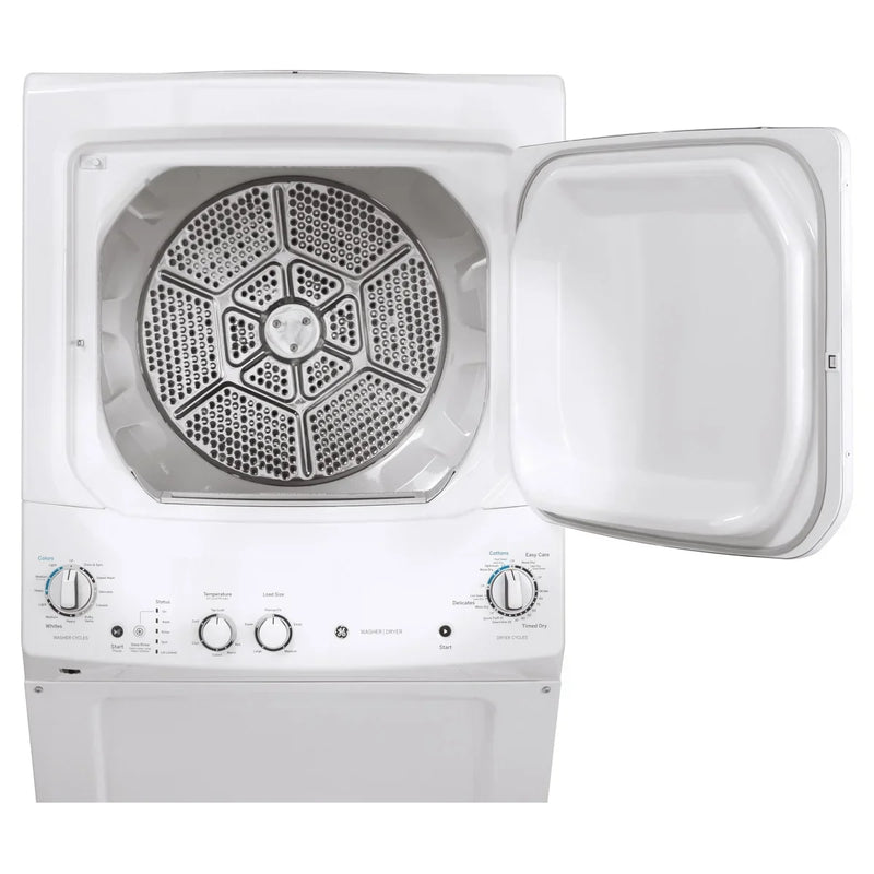 GE White 27 in. 4.4 cu. ft. Washer and 5.9 cu. ft. Dryer Laundry Centre Y9087