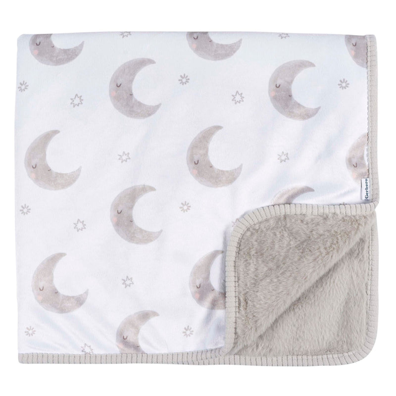 Childrenwear 2-Ply Celestial Moons Ultra-Soft Plush Blanket for Babies C8344