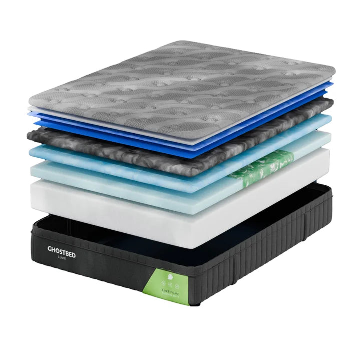 GhostBed Luxe II 35.6 cm (14 in.) Gel Memory Foam Mattress with Adjustable Base F7582