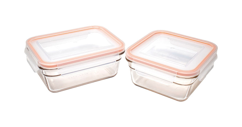Food Storage Container and Lid Set with Airtight Seal, Rectangular, Various Sizes, 6-pk, with Lids K5947