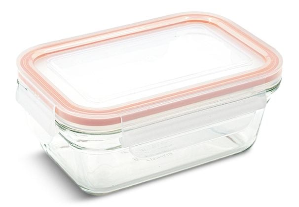 Rectangle Glass Food Storage Container with Airtight Seal, 470-mL V3684