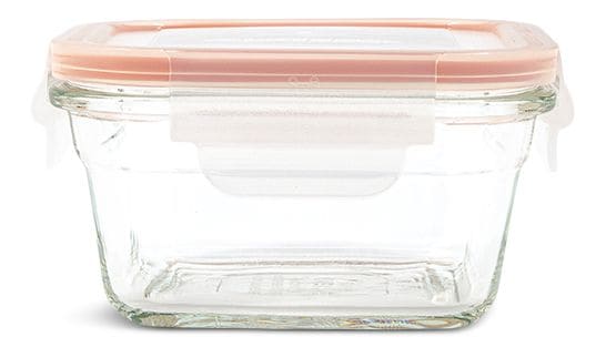Square Glass Food Storage Container with Leakproof Lid, 405-mL M8918