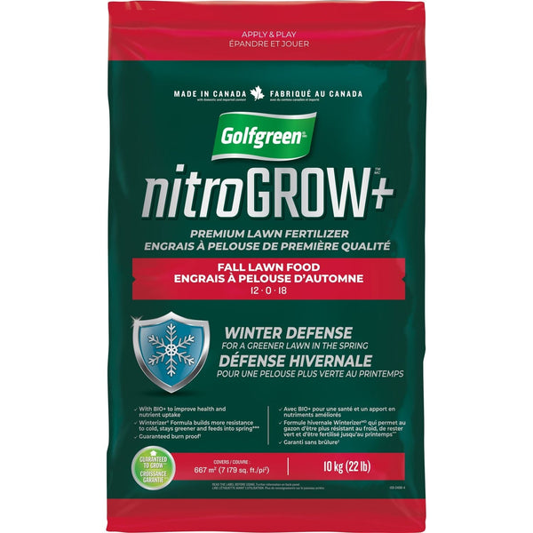 Nitrogrow+ Fall Lawn Food, 12-0-18, 10-kg X0511