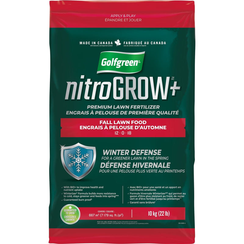 Nitrogrow+ Fall Lawn Food, 12-0-18, 10-kg X0511