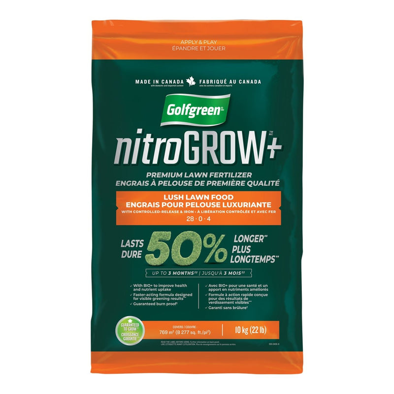 Nitrogrow+ Premium Nitrogen Enriched Lush Lawn Fertilizer, 28-0-4, 10kg A9484
