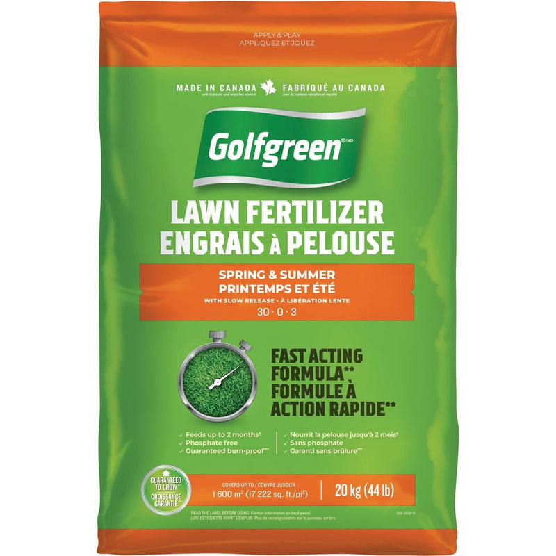Spring & Summer Lawn Fertilizer, 30-0-3, 20-kg Q4037