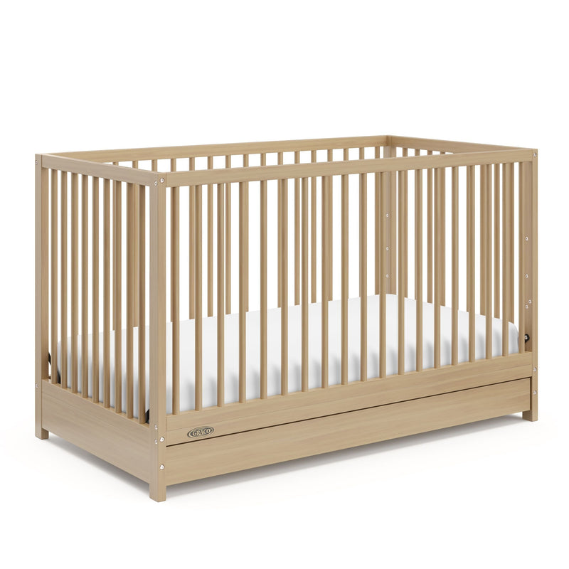 Teddi 4-in-1 Convertible Crib with Drawer, Driftwood Z3520