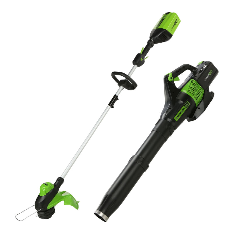 60V 13-in String Trimmer & 540CFM/140MPH Blower Combo Kit with 4.0Ah Battery & Charger X2628