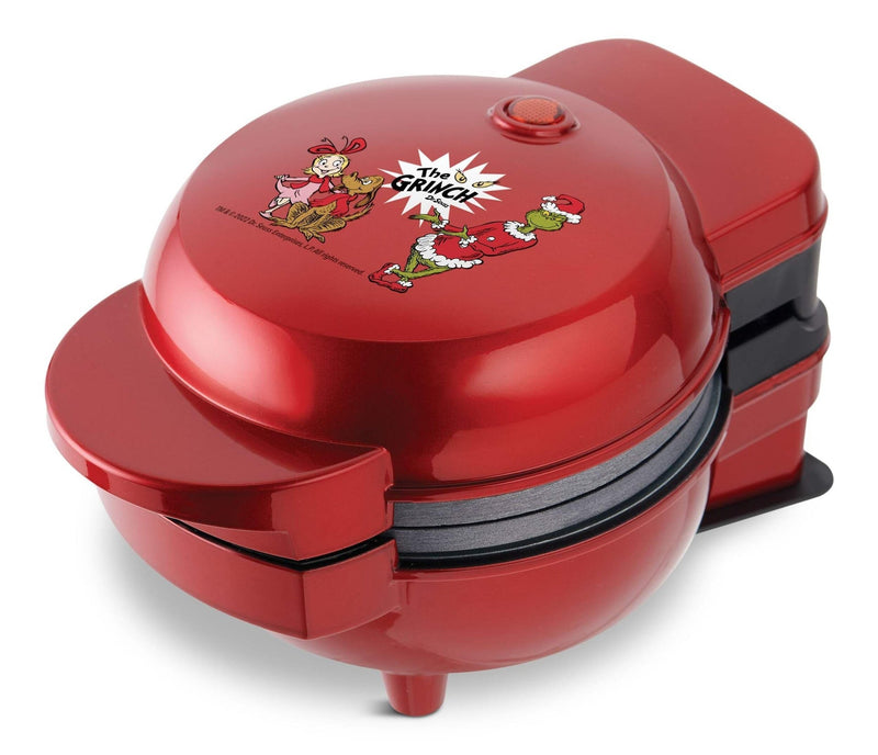 Non-Stick Mini Waffle Maker and Griddle, 6 Interchangeable Plates, Non-Stick, Red. Q3863