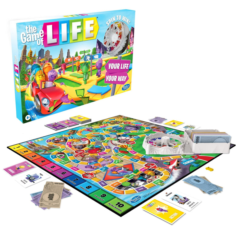 Games The Game Of Life Classic 2-4 Player Board Game, English/French, Ages 8+ Q2562